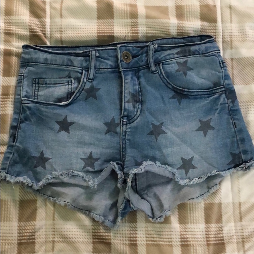 Stars High-Rise Denim Shorts